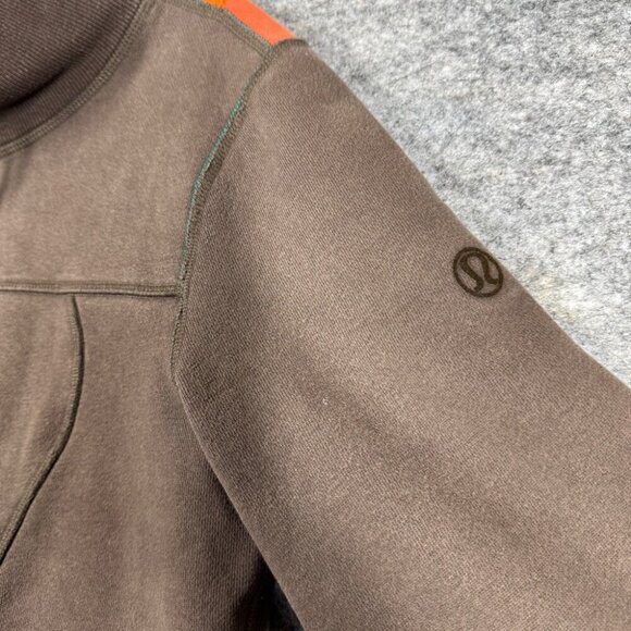 Lululemon Athletica Scuba Igloo Sunrise Rare  Zip Up Brown Jacket Size 8 - Picture 4 of 15